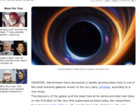 Rapidly growing black hole found, could provide clues on how .. 